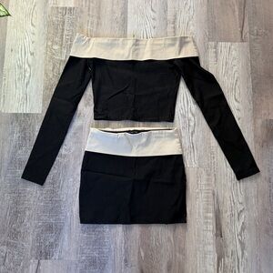 Woven Stretch Fold Over 2 piece set